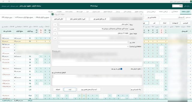 Daily work details
